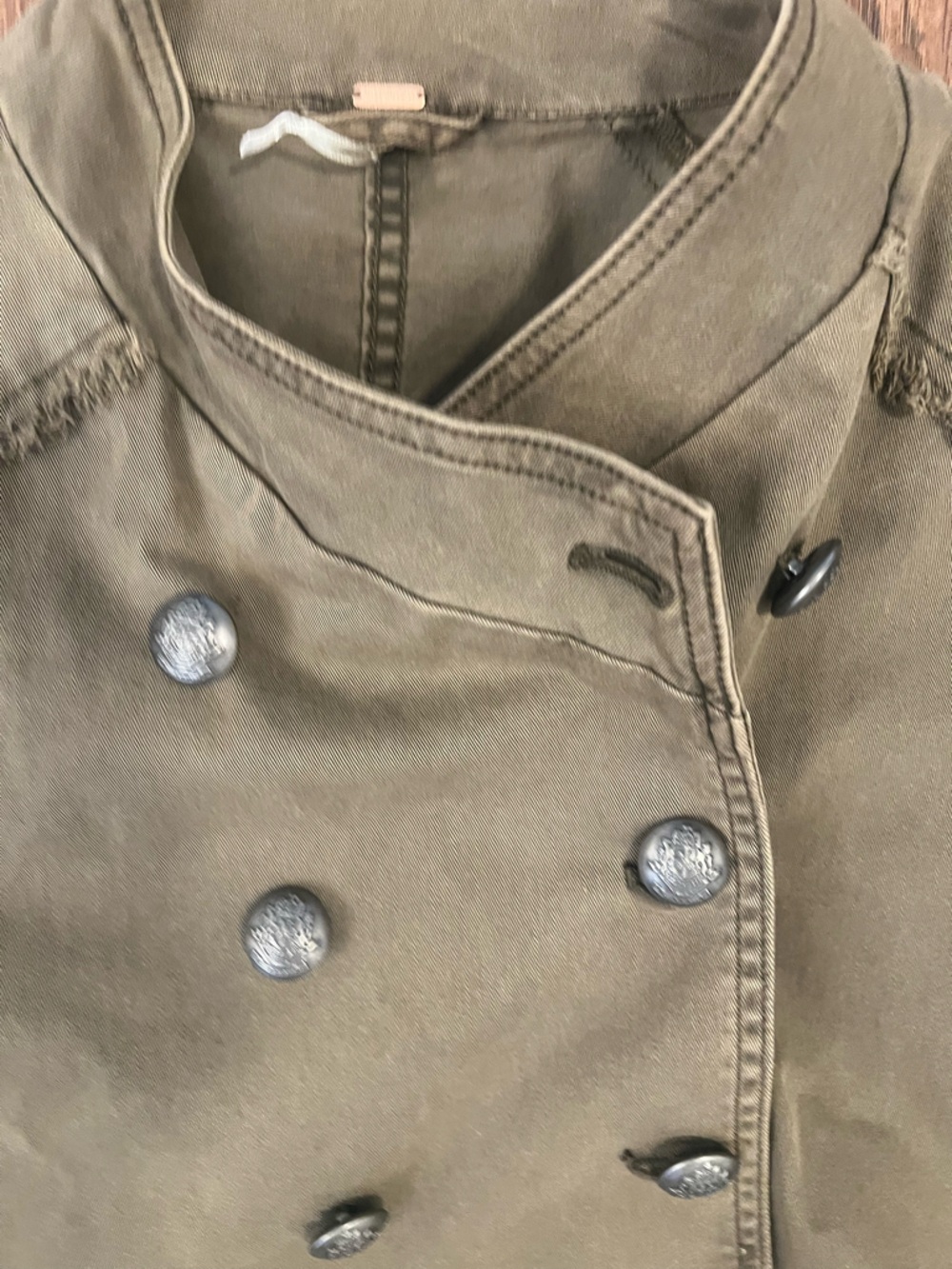Free People Military Green peplum jacket Corset Jacket - Picture 7 of 11
